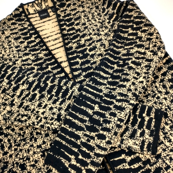 Rafaella Leopard Open Front Cardigan Sweater Duster Size PL - Picture 3 of 8